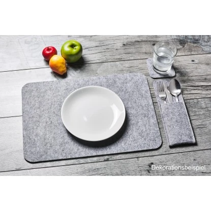 Amare Filzuntersetzer 4er-Set Hellgrau 4 Amare Filzuntersetzer 4er-Set Hellgrau – Bild 2