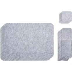 Amare Filzuntersetzer 4er-Set Hellgrau