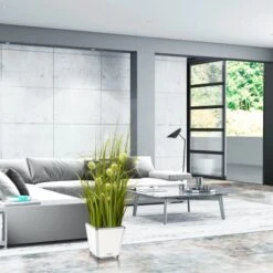 Amare Blumentopf Pur Fiberglas Design 26 Cm X 26 Cm X 27 Cm Weiß -Garten & Außenbereich 4251083908097 4655 6