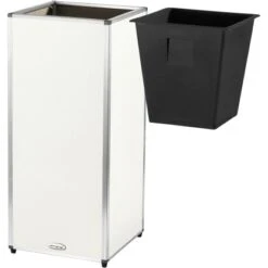 Amare Blumentopf Pur Fiberglas Design 33 Cm X 33 Cm X 76 Cm Weiß -Garten & Außenbereich 4251083908370 4655 3