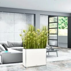 Amare Blumentopf Pur Fiberglas Design 28 Cm X 80 Cm X 61 Cm Weiß -Garten & Außenbereich 4251083908455 4655 7