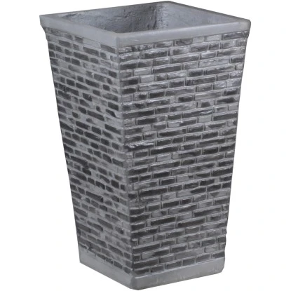 Vase Klinkeroptik 38 Cm X 38 Cm X 60 Cm Grau 3 Vase Klinkeroptik 38 Cm X 38 Cm X 60 Cm Grau