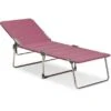 Alu-3-Bein-Liege Young Collection Silber/Lila -Garten & Außenbereich 473613 3271 31
