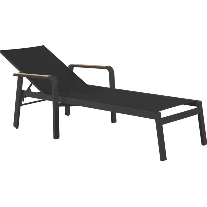 Sonnenliege Richmond Anthrazit/Teak 3 Sonnenliege Richmond Anthrazit/Teak