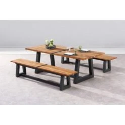 Gartentisch Campione 220 X 100 Cm Anthrazit/Teakholz FSC® -Garten & Außenbereich 473695 3053 4