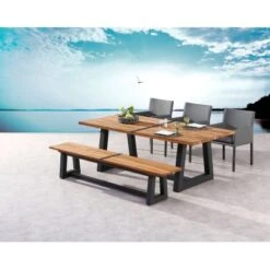 Gartentisch Campione 220 X 100 Cm Anthrazit/Teakholz FSC® -Garten & Außenbereich 473695 3271 1