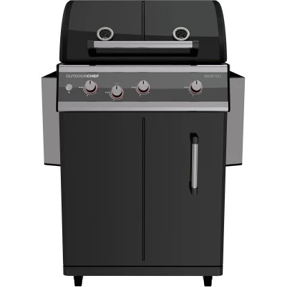 Outdoorchef Gasgrill Dualchef 325 G Schwarz 3 Brenner Mit Seitenkochstelle 4 Outdoorchef Gasgrill Dualchef 325 G Schwarz 3 Brenner Mit Seitenkochstelle – Bild 2