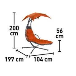 Schwingliege Palmdale Mit Sonnendach Aus Textilen Terracotta 7 Schwingliege Palmdale Mit Sonnendach Aus Textilen Terracotta -Garten & Außenbereich 5614292 VM01