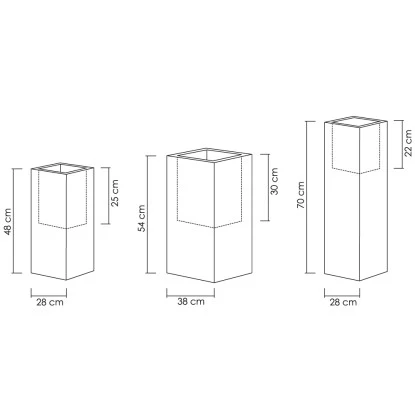 Scheurich Pflanzgefäß C-Cube High Ø 26 Cm Stony Grey 10 Scheurich Pflanzgefäß C-Cube High Ø 26 Cm Stony Grey – Bild 8