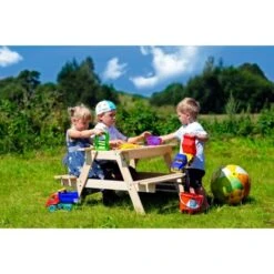 Timbela Kindersitzgarnitur Holz M010-1 Mit Staufach -Garten & Außenbereich 60827950792 11023400 AB 06