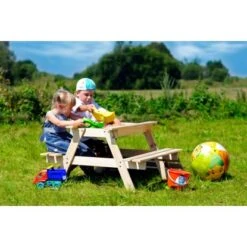 Timbela Kindersitzgarnitur Holz M010-1 Mit Staufach -Garten & Außenbereich 60827950792 11023400 AB 07