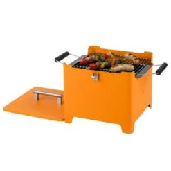 Tepro Holzkohlegrill Chill & Grill Cube Orange 31,5 X 31,5 Cm -Garten & Außenbereich 660793 2400 Cube 03