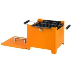 Tepro Holzkohlegrill Chill & Grill Cube Orange 31,5 X 31,5 Cm -Garten & Außenbereich 660793 2400 Cube 07
