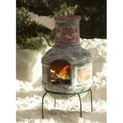 Buschbeck Mexiko-Grillkamin Geodesign Ton Inkl. Grillrost -Garten & Außenbereich 6871107 picture 1