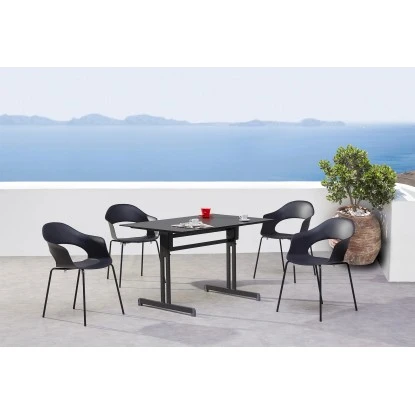 Best Dining-Gruppe Luna/Bodega 5-tlg. Anthrazit 4 Best Dining-Gruppe Luna/Bodega 5-tlg. Anthrazit – Bild 2