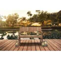 Siena Garden Bank Loreo 2-Sitzer Teak 124 Cm X 60 Cm X 90 Cm Natur -Garten & Außenbereich 720825 1346 09