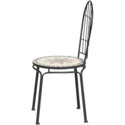 Siena Garden Stapelsessel Stella Eisen 40,5 Cm X 42 Cm X 95 Cm Schwarz Mosaik -Garten & Außenbereich 720939 1346 03