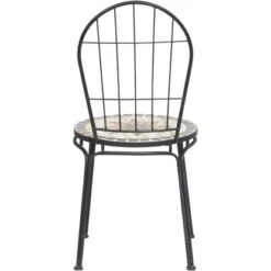 Siena Garden Stapelsessel Stella Eisen 40,5 Cm X 42 Cm X 95 Cm Schwarz Mosaik -Garten & Außenbereich 720939 1346 04