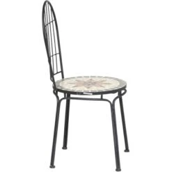 Siena Garden Stapelsessel Stella Eisen 40,5 Cm X 42 Cm X 95 Cm Schwarz Mosaik -Garten & Außenbereich 720939 1346 05