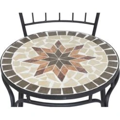 Siena Garden Stapelsessel Stella Eisen 40,5 Cm X 42 Cm X 95 Cm Schwarz Mosaik -Garten & Außenbereich 720939 1346 08