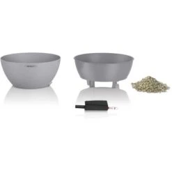 Lechuza Pflanzgefäß Cubeto Stone 30 Steingrau Ø 30 Cm -Garten & Außenbereich 754214 4186 2
