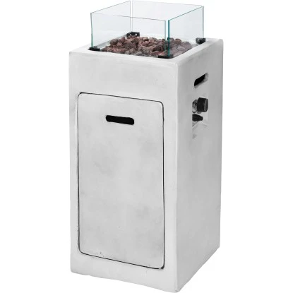 Amare Gas-Feuerstelle Für Den Außenbereich Quadratisch Grau 3 Amare Gas-Feuerstelle Für Den Außenbereich Quadratisch Grau – Bild 2