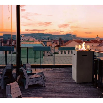 Amare Gas-Feuerstelle Für Den Außenbereich Quadratisch Grau 5 Amare Gas-Feuerstelle Für Den Außenbereich Quadratisch Grau – Bild 4