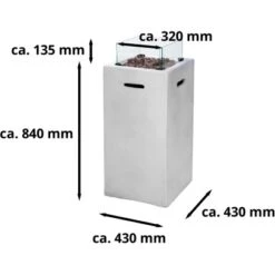 Amare Gas-Feuerstelle Für Den Außenbereich Quadratisch Grau 18 Amare Gas-Feuerstelle Für Den Außenbereich Quadratisch Grau -Garten & Außenbereich 765581 4655 07