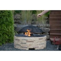 Westmann Feuerstelle Mit Abfanggitter Steinoptik 16 Westmann Feuerstelle Mit Abfanggitter Steinoptik -Garten & Außenbereich 8346603 1741 WMLG909 07