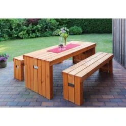 Promadino Holz-Garnitur Rotterdam Honigbraun -Garten & Außenbereich 835947 4401 2