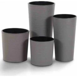 Siena Garden Pflanzgefäß Eco Lens Grau Ø 25x25,5 Cm -Garten & Außenbereich 8629339 1346 3