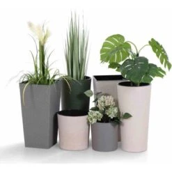 Siena Garden Pflanzgefäß Eco Lens Grau Ø 25x25,5 Cm -Garten & Außenbereich 8629339 1346 5