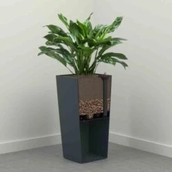 Siena Garden Pflanzgefäß Modern Nizza Weiß 30x30x57,0 Cm -Garten & Außenbereich 8630683 1346 3