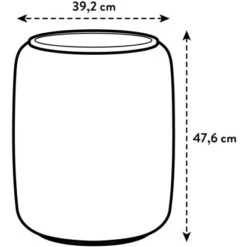 Elho Übertopf Pure Beads Medium Ø 39,2 Cm Walnussbraun -Garten & Außenbereich 8711904350208 4667 03