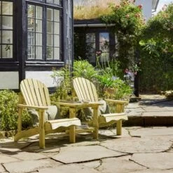 Axi Doppelter Gartenstuhl Mit Tisch Valerie Holz 175 CmNatur -Garten & Außenbereich 8720365061950 1737 IA 03