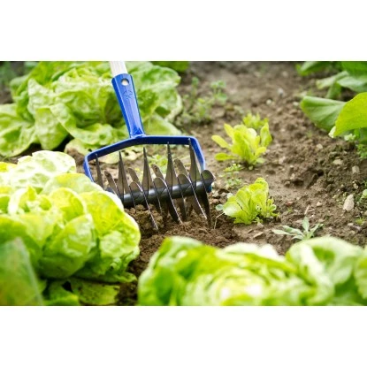 LUX Rollkultivator Classic 9 Doppelklingen Mit Schraubsystem 4 LUX Rollkultivator Classic 9 Doppelklingen Mit Schraubsystem – Bild 2