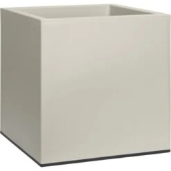 Elho Pflanztopf Vivo Matt Mit Rollen 39 Cm X 39 Cm X 41 Cm Warmes Grau