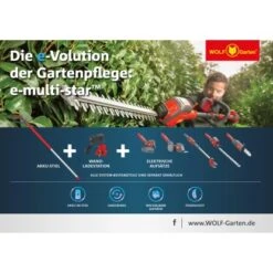 Wolf-Garten Wolf Garten Akku-Heckenschere Aufsatz HT 40 EM E-multi-star® -Garten & Außenbereich 9 3714 WG eMS uebersicht 3
