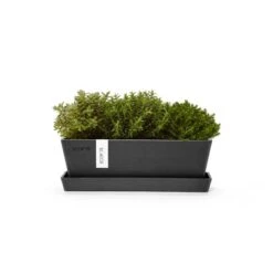 Ecopots Pflanztopf Bruges Mini Dunkelgrau 25 Cm X 9 Cm X 8,4 Cm -Garten & Außenbereich Bruges25SaucerDarkGrey 01